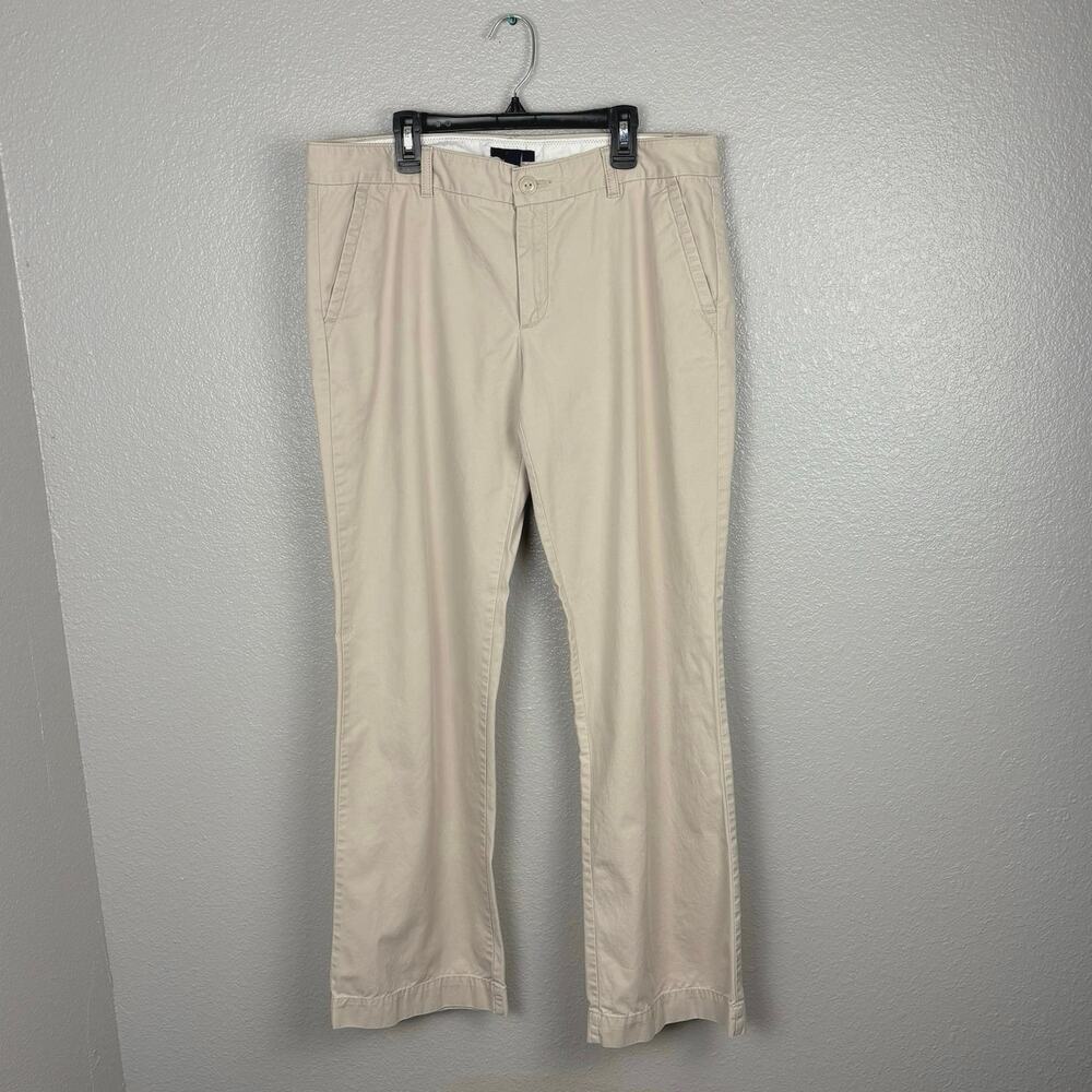 Gap Woman's Size 10 Regular Classic Khaki Trench Pants Tan Beige Brown Pockets